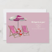 Invitation Relax et Retire Chaise de plage Tropical Retraite (Dos)