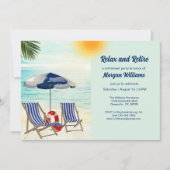 Invitation Relax et Retire Chaise de plage Tropical Retraite (Devant)