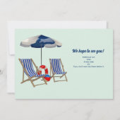 Invitation Relax et Retire Chaise de plage Tropical Retraite (Dos)