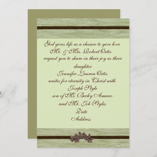 Invitation religieuse (Devant / Derrière)