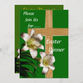 Invitation religieuse à un dîner de Pâques (Devant / Derrière)