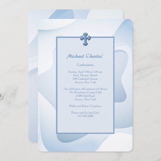 Invitation religieuse Abstraite (Devant / Derrière)