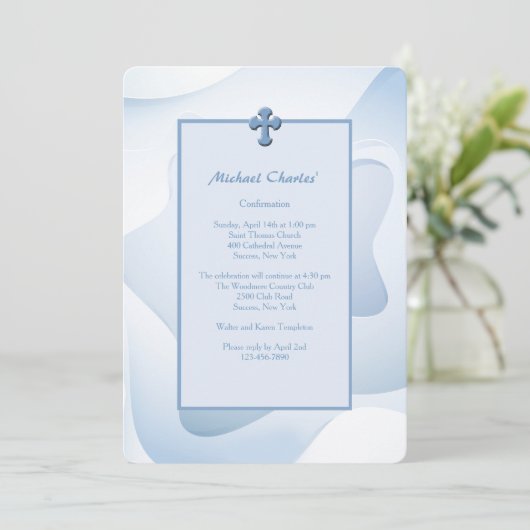 Invitation religieuse Abstraite (Debout devant)