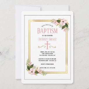 Invitation religieuse avec décoration de cornouill