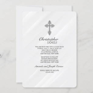 Invitation religieuse blanche et élégante