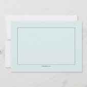 Invitation religieuse bleue (Dos)