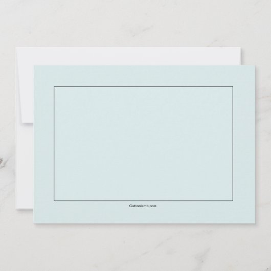 Invitation religieuse bleue (Dos)