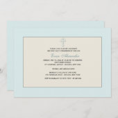 Invitation religieuse bleue (Devant / Derrière)