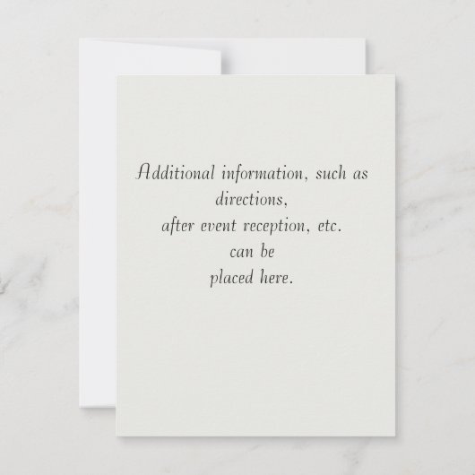 Invitation religieuse bleue turquoise (Dos)