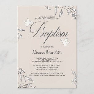 Invitation religieuse botanique fidèle