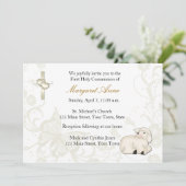 Invitation religieuse bronzage d'agneau de bébé (Debout devant)