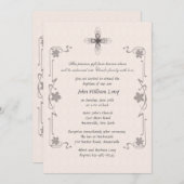 Invitation religieuse croisée de Finial (Devant / Derrière)