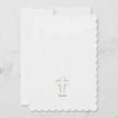 Invitation religieuse croisée florale (Dos)