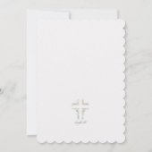 Invitation religieuse croisée florale (Dos)