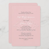 Invitation religieuse croisée réversible rose (Devant / Derrière)