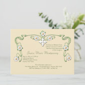 Invitation religieuse Cross and Garland (Debout devant)