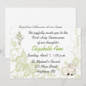 Invitation religieuse d'agneau de bébé (Devant / Derrière)