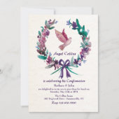 Invitation religieuse de colombe d'aquarelle (Devant)