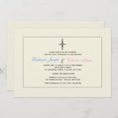 Invitation religieuse de crème (Devant / Derrière)