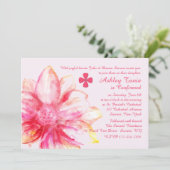 Invitation religieuse de dahlia rose (Debout devant)