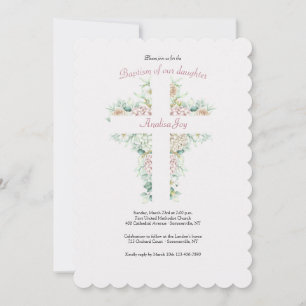 Invitation religieuse de la Croix de Flore