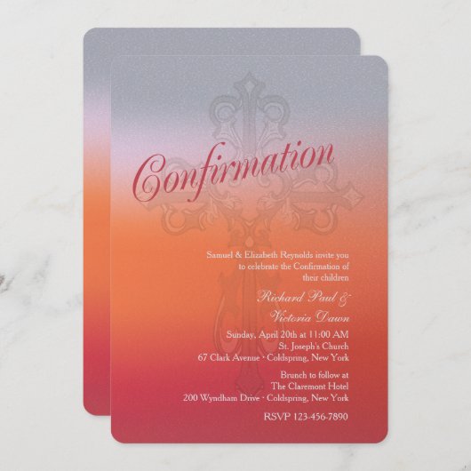 Invitation religieuse de la Sainte Croix (Devant / Derrière)