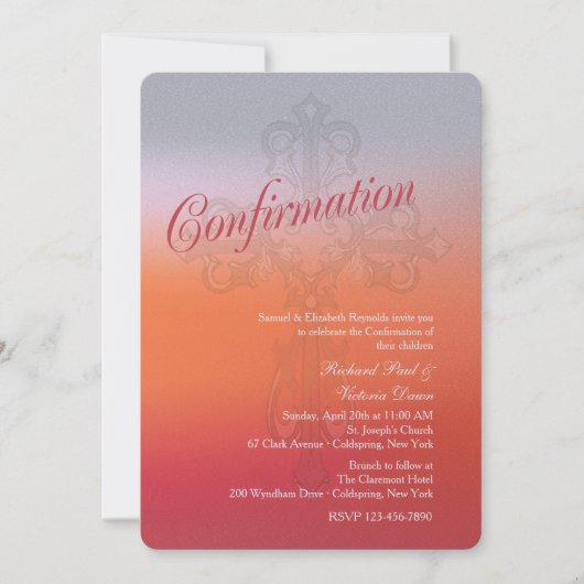 Invitation religieuse de la Sainte Croix (Devant)