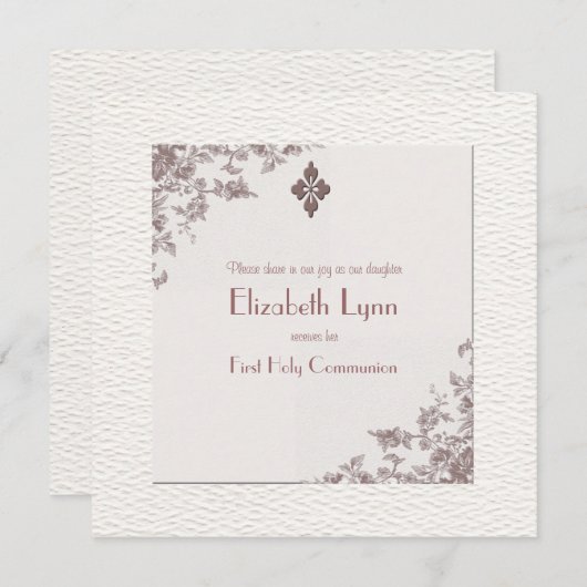 Invitation religieuse des Anciens Roses Corners (Devant / Derrière)