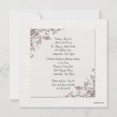 Invitation religieuse des Anciens Roses Corners (Dos)