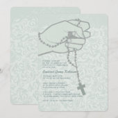 Invitation religieuse disponible de chapelet (Devant / Derrière)