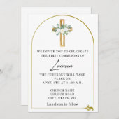 Invitation Religieuse Élégante (Devant / Derrière)