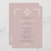 Invitation religieuse exceptionnelle de couleur ro (Devant / Derrière)