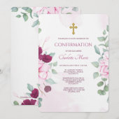 Invitation religieuse florale florissante (Devant / Derrière)