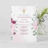 Invitation religieuse florale florissante (Debout devant)