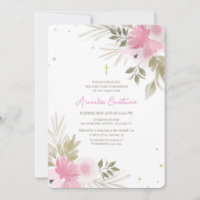 Invitation Religieuse Florale Joyeuse