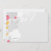 Invitation religieuse florale tendance (Dos)