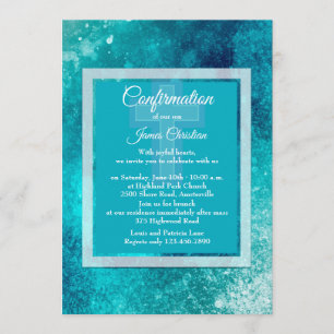 Invitation religieuse Glacier Blue