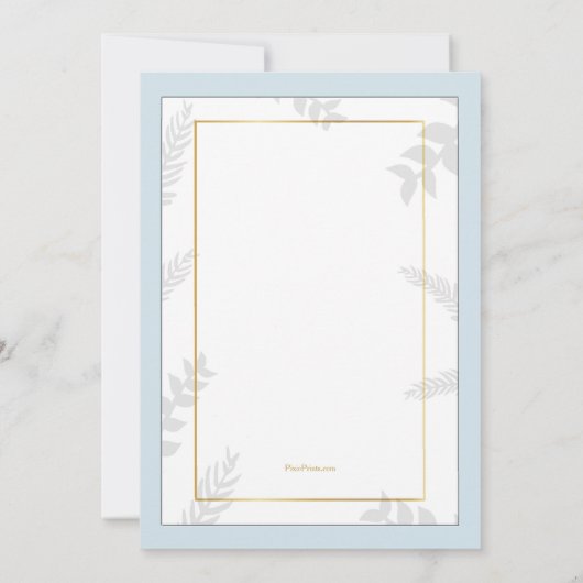 Invitation religieuse Gold Cross (Dos)