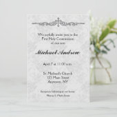 Invitation religieuse Grey Damask (Debout devant)