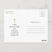 Invitation religieuse minimale simple (Dos)