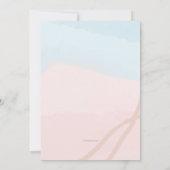 Invitation religieuse moderne bleue et rose (Dos)