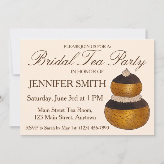 Invitation Religieuse Pâtisserie française Choux Après-midi T (Devant)