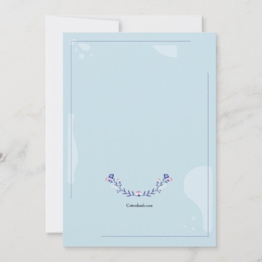 Invitation religieuse Rosaire (Dos)