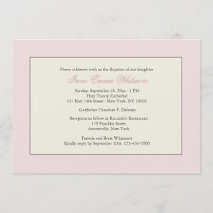 Invitation religieuse rose