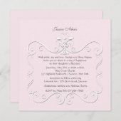 Invitation religieuse rose Coeur tendre (Devant / Derrière)