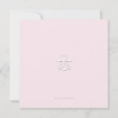 Invitation religieuse rose Coeur tendre (Dos)