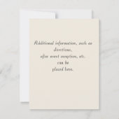 Invitation religieuse rose sombre (Dos)