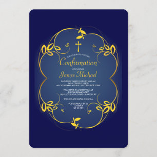 Invitation religieuse Royal Blue