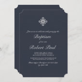 Invitation religieuse Silver Cross (Devant / Derrière)