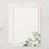 Invitation Religieuse Verdure (Dos)
